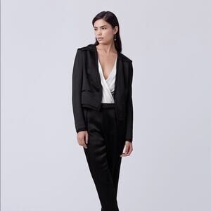 Diane Von Furstenberg Larra Satin Jacket Sz 4